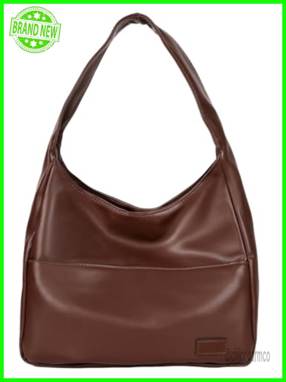 Vegan Leather Quilted Tote Bag Large Soft Shoulder Bag Casual